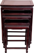 Red Lantern Rosewood Nesting Tables - Rosewood