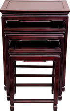 Red Lantern Rosewood Nesting Tables - Rosewood