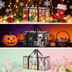 6-Pack Extra Large Clear Moving Bags with Zippers, 93L Heavy Duty Storage Totes with Wrap-Around Handles, Collapsible Clothes & Holiday Storage Bins Alternative (100lb Capacity)
