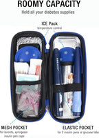Insulin Cooler Travel Case TSA Approved, Temperature Display Insulin TravelCase, Portable Insulin Pen Cooler Travel Case for Insulin Ice Pack, Travel Diabetic Supplies (Green)