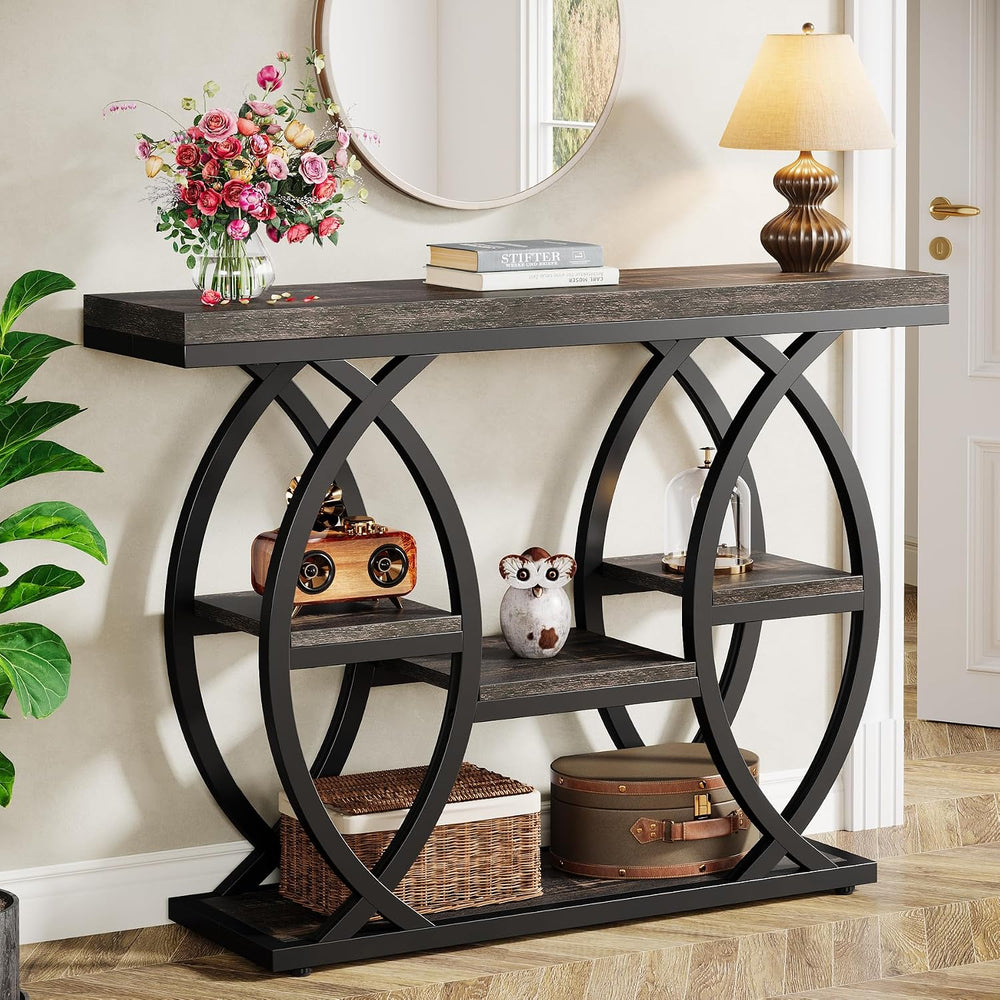 Tribesigns 39.4" Console Table, Sofa Table, Accent Tables, Black Brown |...