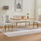 Velvet Upholstered Dining Bench with Back, 45.6'' Tufted Loveseat Bench with Gold Stainless Steel Legs, Mid-Century Modern Banquette Seating for Dining Room, Kitchen, Entryway, Beige