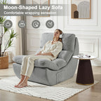 Set of 2 Giant Bean Bag Chairs for Adults, Boneless Lounge Chair, Togo Sofa, Fireside Chair, Anti Cat Scratch Fabric with Machine Washable, Single Sofa for Bedroom, Living Room, Reading Corner (Grey)