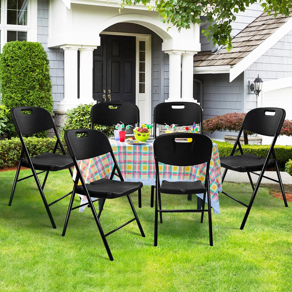 8 Pack Folding Chair, 600 lb Weight Capacity,Indoor/Outdoor Heavy Duty Foldab...