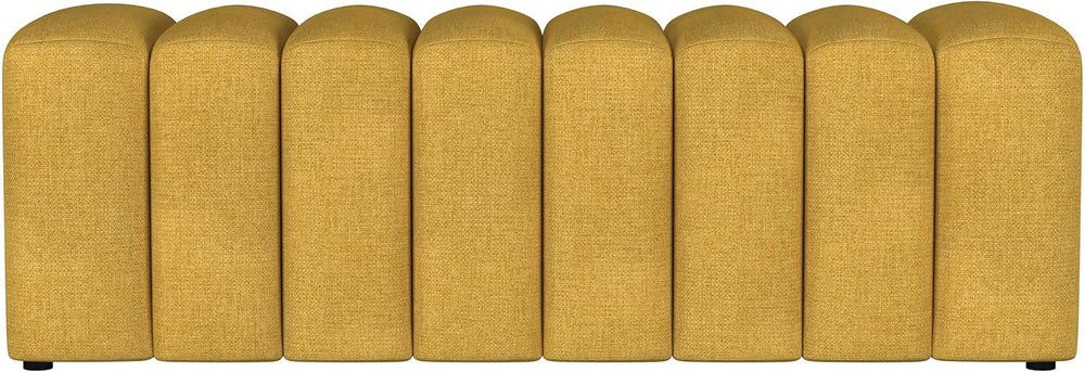 Coaster Home Furnishings Summer Fabric Upholstered Tufted Accent Bench Mustar...