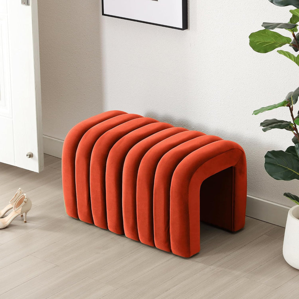 Multi-Functional Ottoman Stool Set of 2, Footrest for Couch, Modern Vanity St...