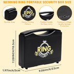 Ring Security Wedding Ring Bearer Aluminum Briefcase-Padded Slits Holder Ring Bearer Gifts Security Box for Proposal Ceremony Wedding Day,Security Badge Props for Boys Kid