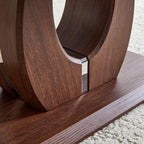 LKTART Coffee Table for Living Room, Modern Coffee Table with Storage, Rectangle Tabletop Stable Base for Dining Room Apartment Small Space (43.3''L×22.4''W-Walnut)