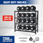 WORKPRO 68" Ultra Wide 4-Tier Metal Garage Shelving Unit, 68"W x 24"D x 65"H, 7200 LBS Capacity, Heavy Duty Storage Utility Rack, Industrial Adjustable Shelves for Shop Warehouse Basement, Pack of 2