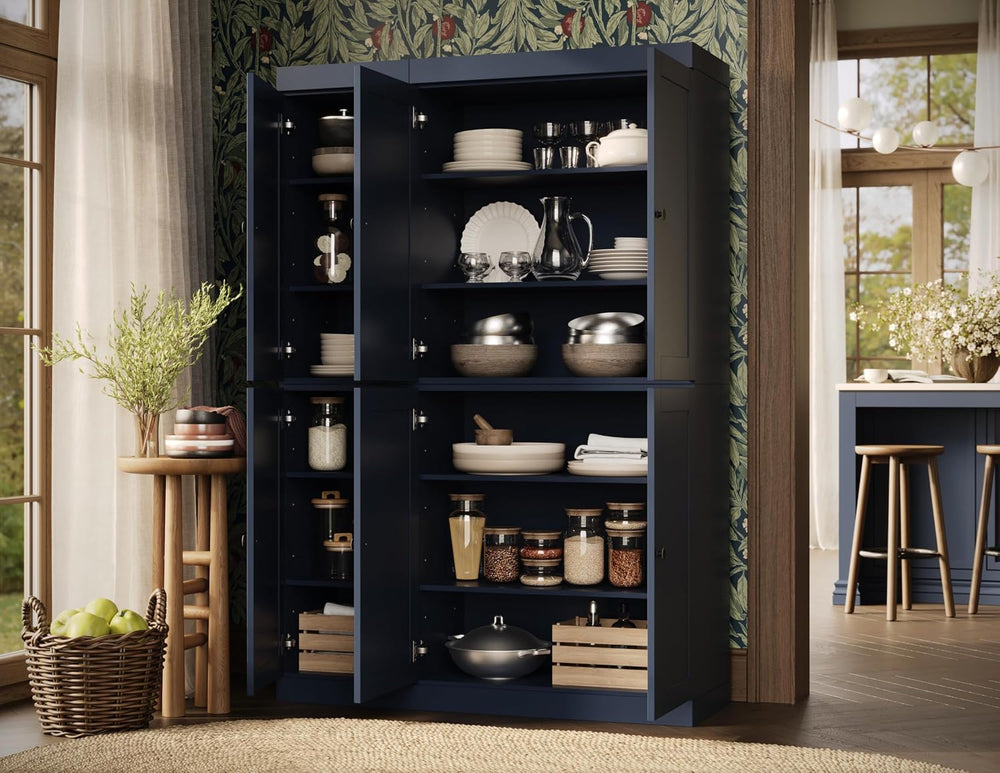 Palace Imports Solid Wood Kitchen Pantry Cabinet - 71.5" H x 48.5" ...