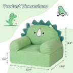 MOMCAYWEX Comfy Toddler Chair, Snuggly Kids Armchair, Green Dinosaur