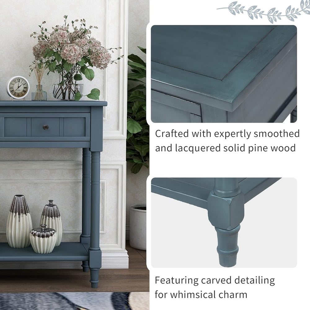 MERITLINE Wood Console Table for Entryway Console Table with Storage Sofa Tab...