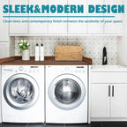 Royxen Laundry Countertop Solid Wood, Countertop for All Front-Loaded Washing Machine and Dryer, Extra Room for Laundry Room, Walnut Color