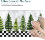 Christmas Tree Gaming Mouse Pad 35.4"x15.7"Desk Mat Anti-Slip Rubber Base & Durable Stitched Edges for Gamers Smooth Mouse Writing Surface for Desk Office/Home