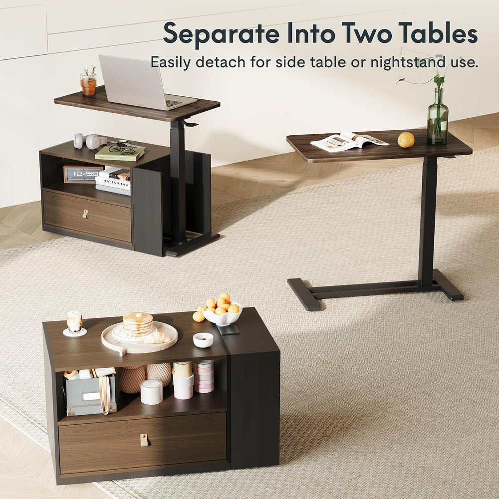 FLEXISPOT H7 CAB End Table with Drawers Storage,Narrow Side Table Nightstand ...