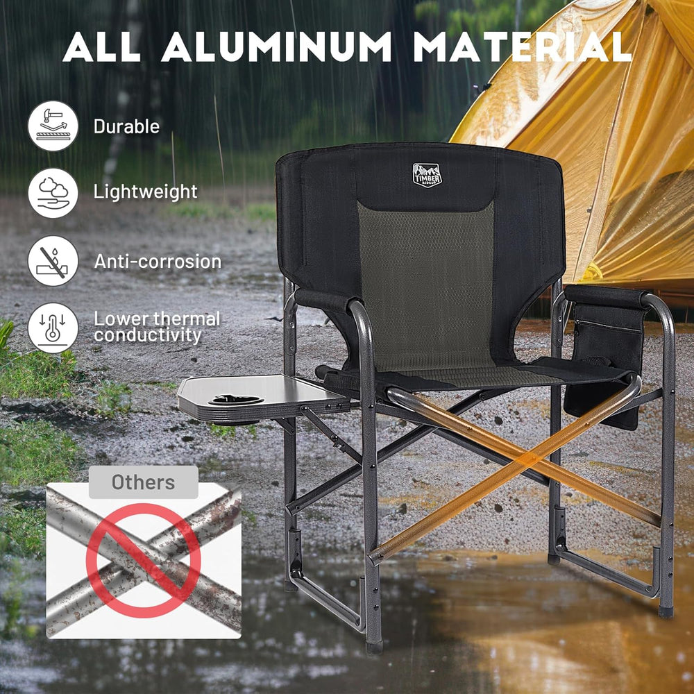 TIMBER RIDGE Aluminum Oversized Camping Chair, Support 400lbs | Lightweight D...