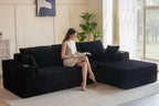 MAXYOYO Boneless Couch, 104-Inch L-Shape Sectional Sofa, Right-Facing Chaise