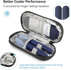Insulin Cooler Travel Case Diabetic Medication Insulated Cool Organizer with 2 Reusable Ice Packs for Insulin Pen and Other Diabetic Supplies, for The Daily Life and Trip, Red Flower