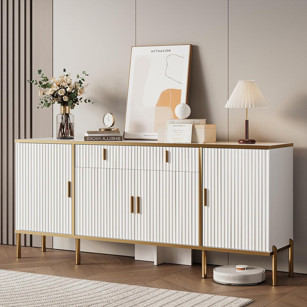 60" Modern Kitchen Buffet Cabinet, Buffets & Sideboard with Storage,...
