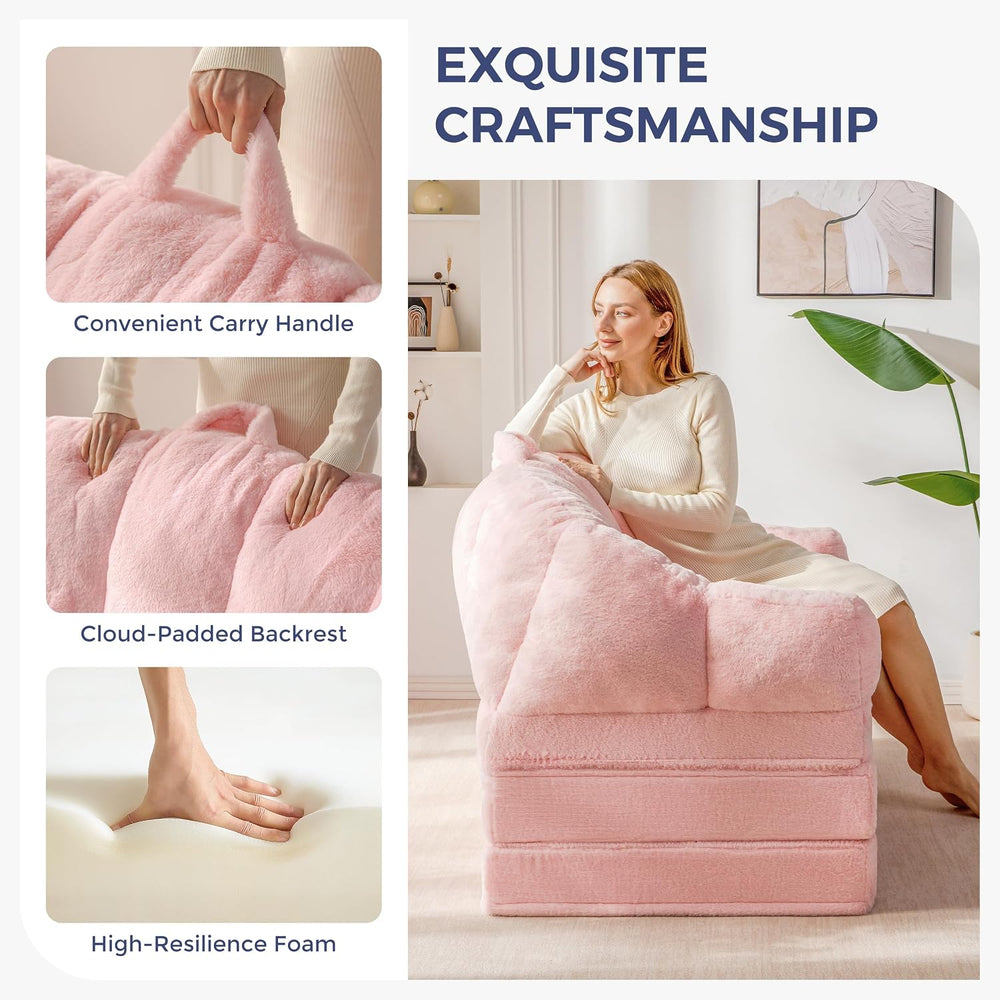 MAXYOYO Folding Sofa Bed, 2 in 1 Convertible Sofa to Lounger | Comfy Loveseat...