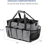 XL Professional Cleaning Caddy for Cleaning Suppliers, 17" Wearable Cleaing Bag for Housekeepers, Cleaning Organizer, Detailing Bag