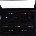 Frebeauty Rings/Earrings Organizer Tray with Clear Lid 10 Slots Velvet Drawer Insert Jewelry Storage box with Transparent Glass lid Jewelry Display Case Showcase Gift for Girls Women (Black, 10 Slots)