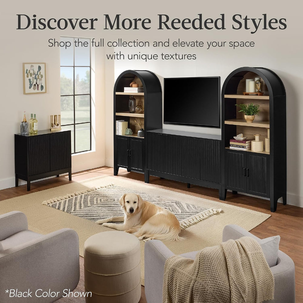 Best Choice Products 55" Modern 4-Door Sideboard Storage Cabinet, Buffet...