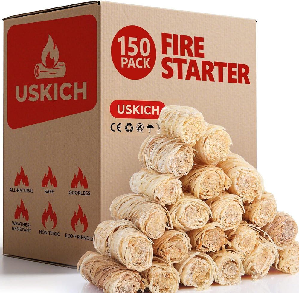 150Pcs Fire Starter,Fire Starters for Campfires,Fireplace, Pellet Stove &...