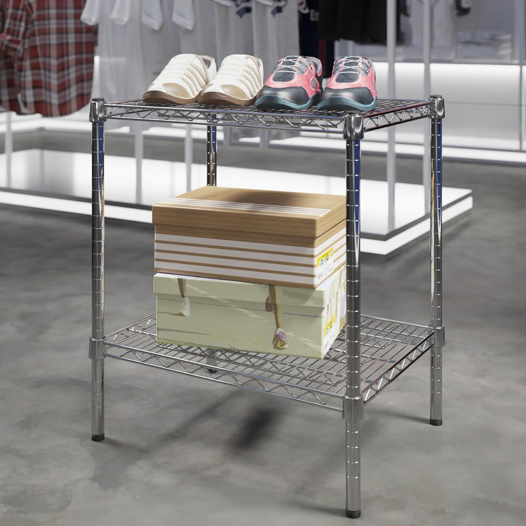 18" Deep x 24" Wide x 27" Height Wire Shelving Kit | 2-Tier | NSF Commercial Storage Rack Unit