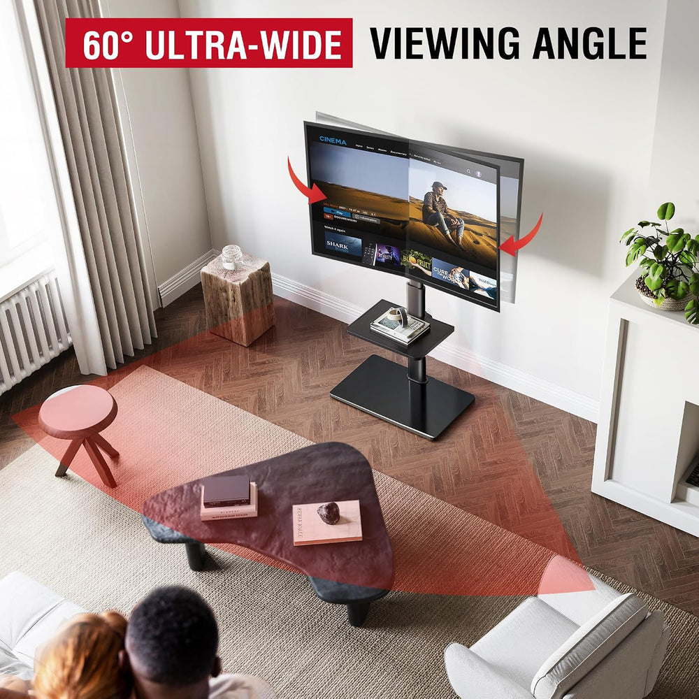 AOKCOS Floor TV Stand with 60-Degree Swivel, TV Floor Stand for 32-65 inch TV...