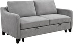 ERYE Modern 3-in-1 Sofa Loveseat Convertible Sleeper Sofabed, Queen Size Upholstered Love Seat Sofa Soft Cushion Daybed with Pull Out Sleeper Couch Bed for Living Room Home Apartment RV