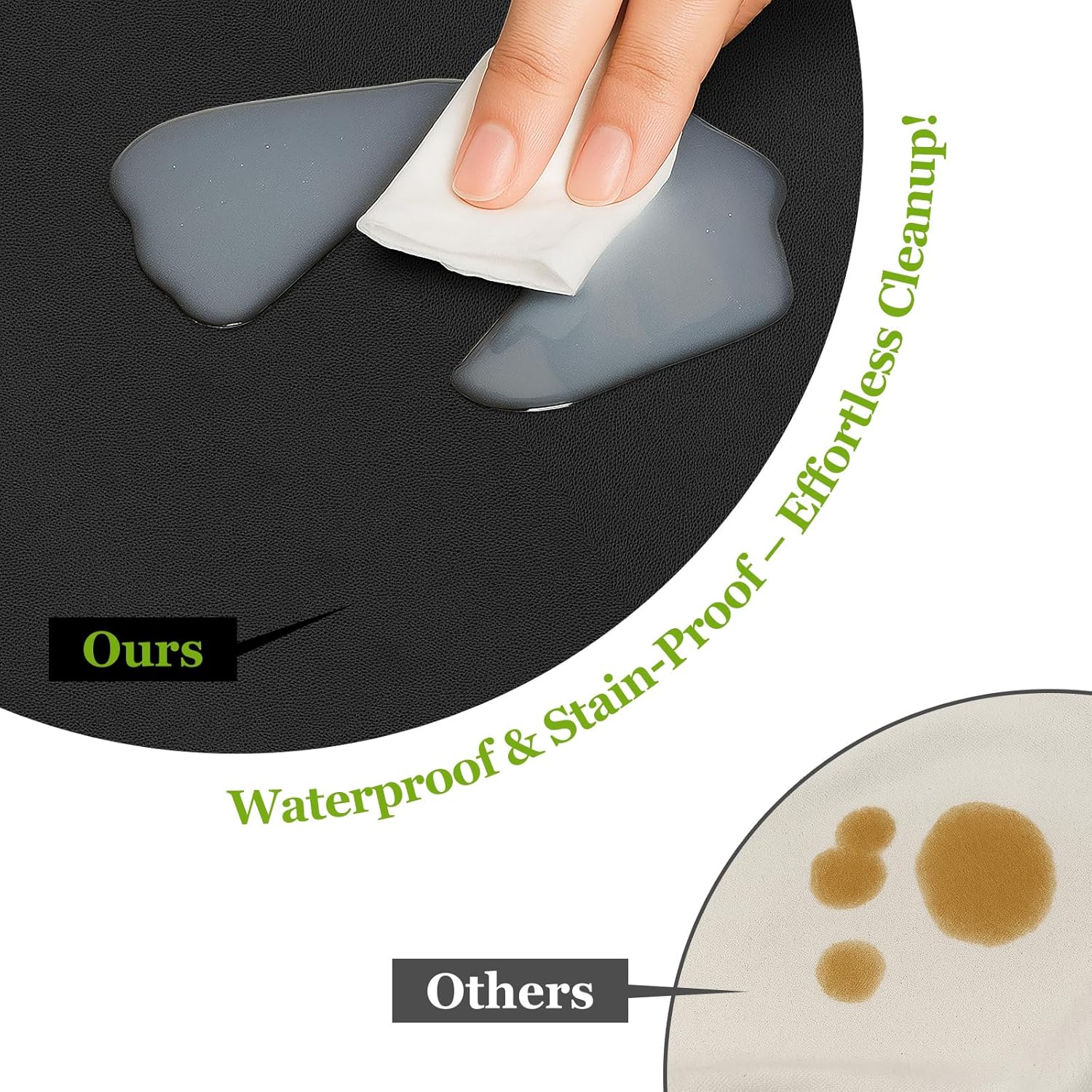 Warmstar Leather Table Cover 24 x48 Inch, 1.8MM Thick PVC Table Protector Waterproof, Desk Cover Protector Non-Slip Table Pad for Kitchen, Dresser, Gaming Desk,Dining Room Table