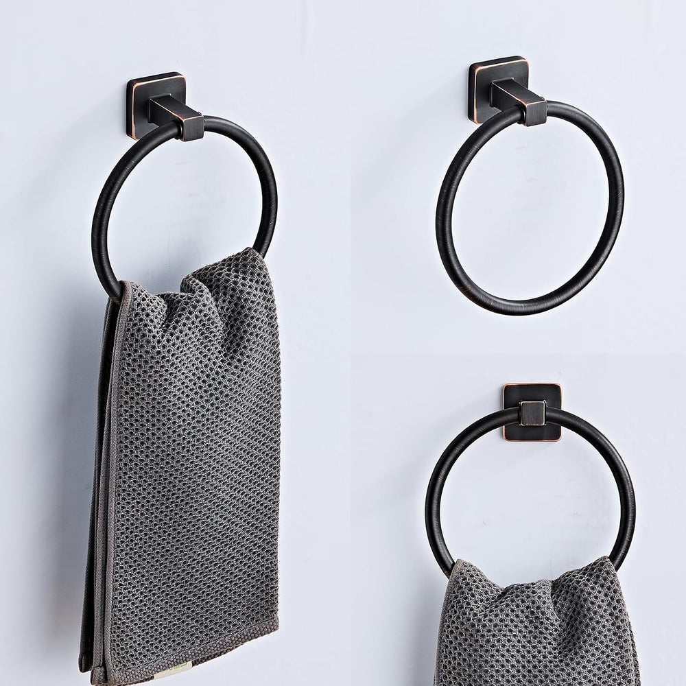 Bathroom Hardware Set 4 Pieces,Oil Rubbed Bronze Bathroom Accessories Set Sta...