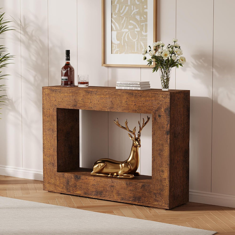GAOMON 47" Narrow Wood Console Table with Storage Shelf - Vintage Accent...
