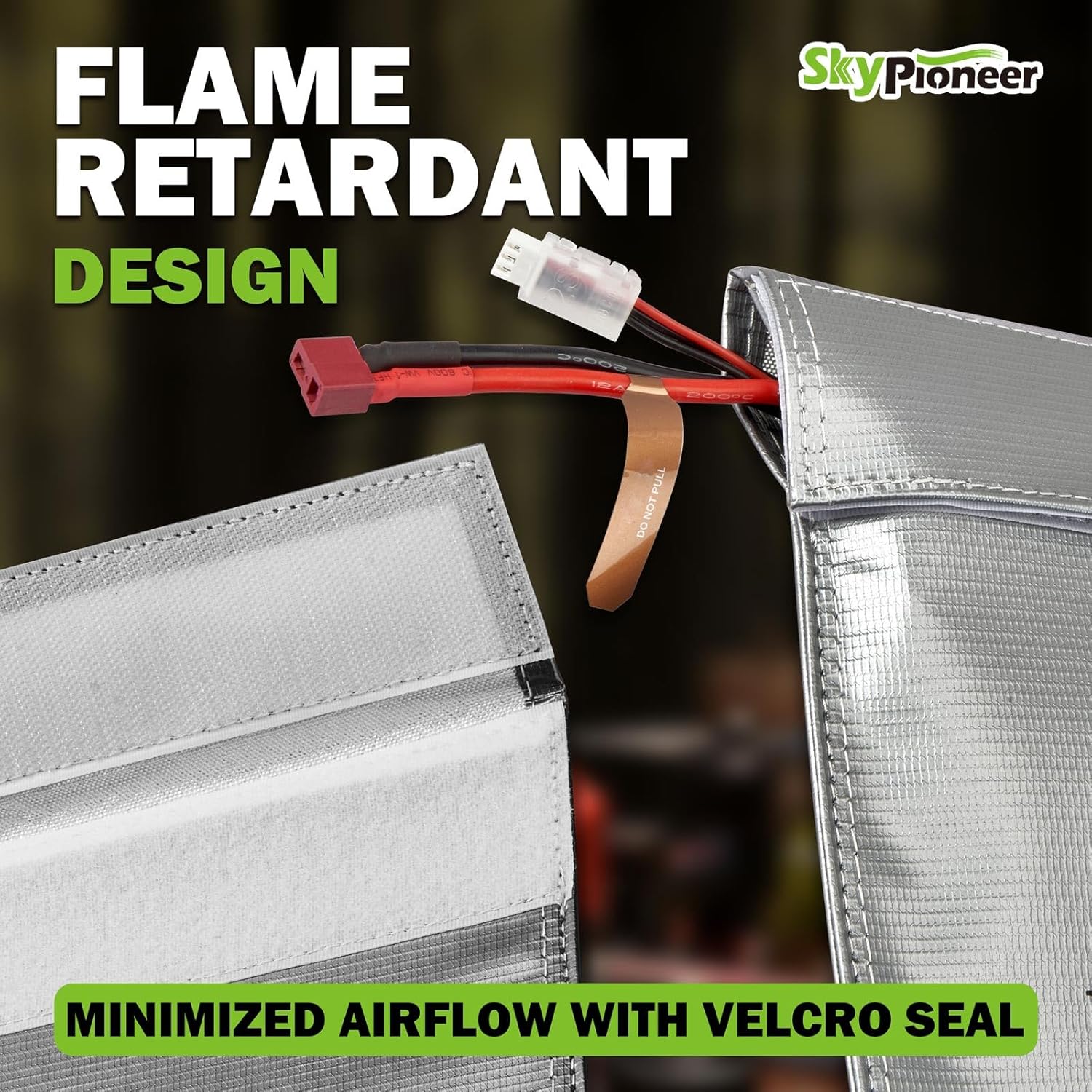 2 Pack Lipo Safe Bags, Fire Retardant Lipo Battery Bag, 6.9''x9'' Silver, Fireproof Explosion-proof Sack for Charging and Storage
