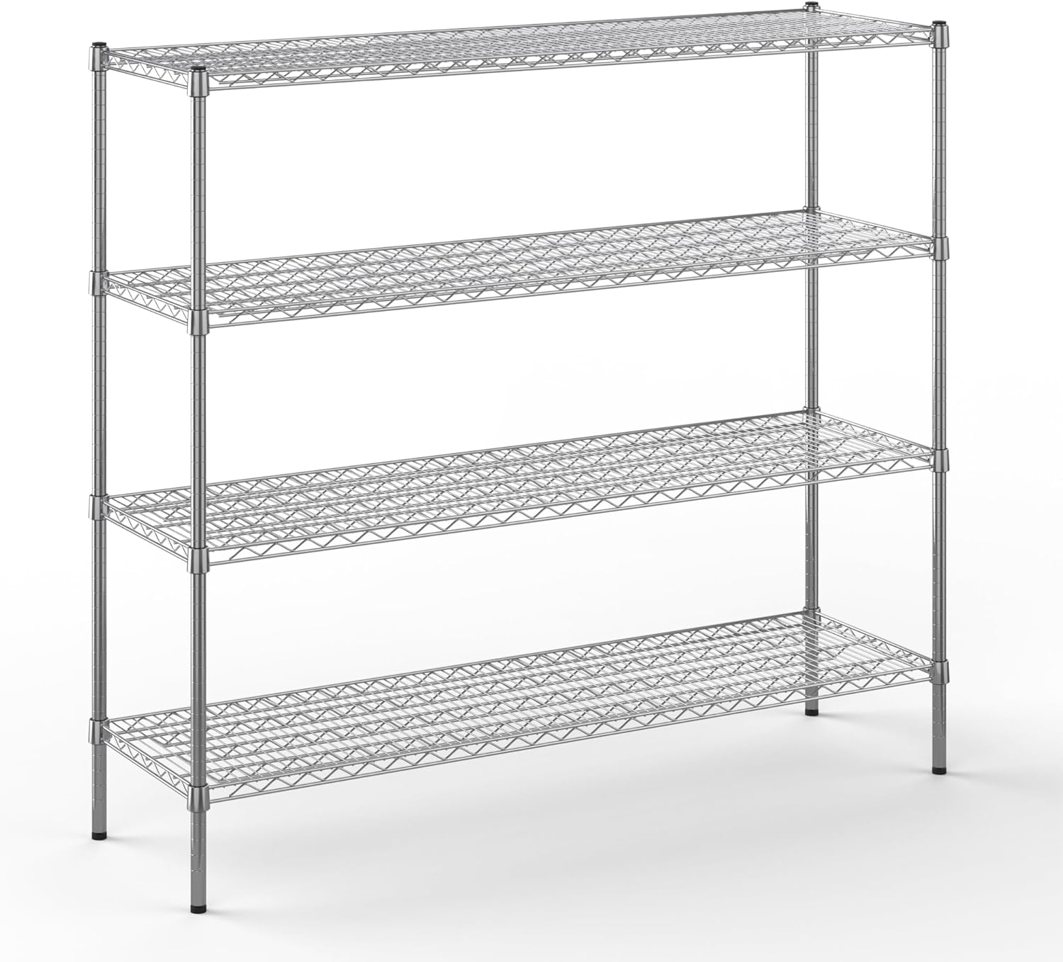 18" Deep x 60" Wide x 54" Height Wire Shelving Kit | 4-Tier | NSF Commercial Storage Rack Unit