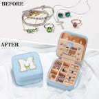Parima New Home - Personalized Jewelry Holder Organizer for Travel | Preppy Stuff & Room Decor for Teen Girls - Letter N, Sky Blue