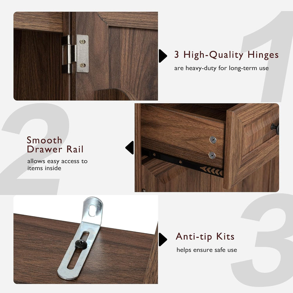 Polibi 71.2" Tall Kitchen Pantry Hutch with 3 Pull Out Cabinet Organizer...