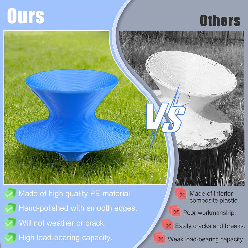 360° Rotating Gyro Chair, 24" One-Piece PE Spun Chair with Non-Slip Text...