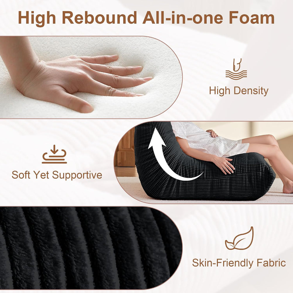 Bean Bag Chair for Adults, Giant Bean Bag Chairs with Lumbar Pillow, Oversize...