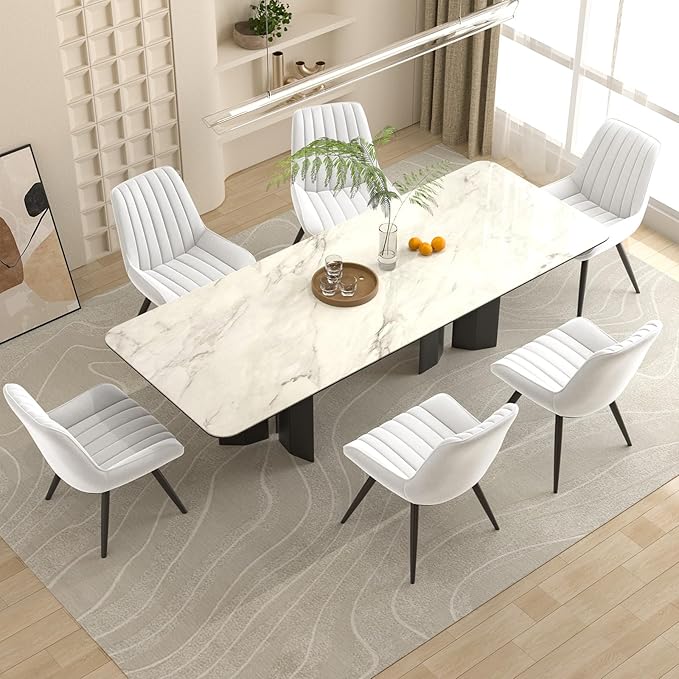 Nalupatio Modern Dining Chairs Set of 2, Comfy Dining Room Chairs with Thick ...