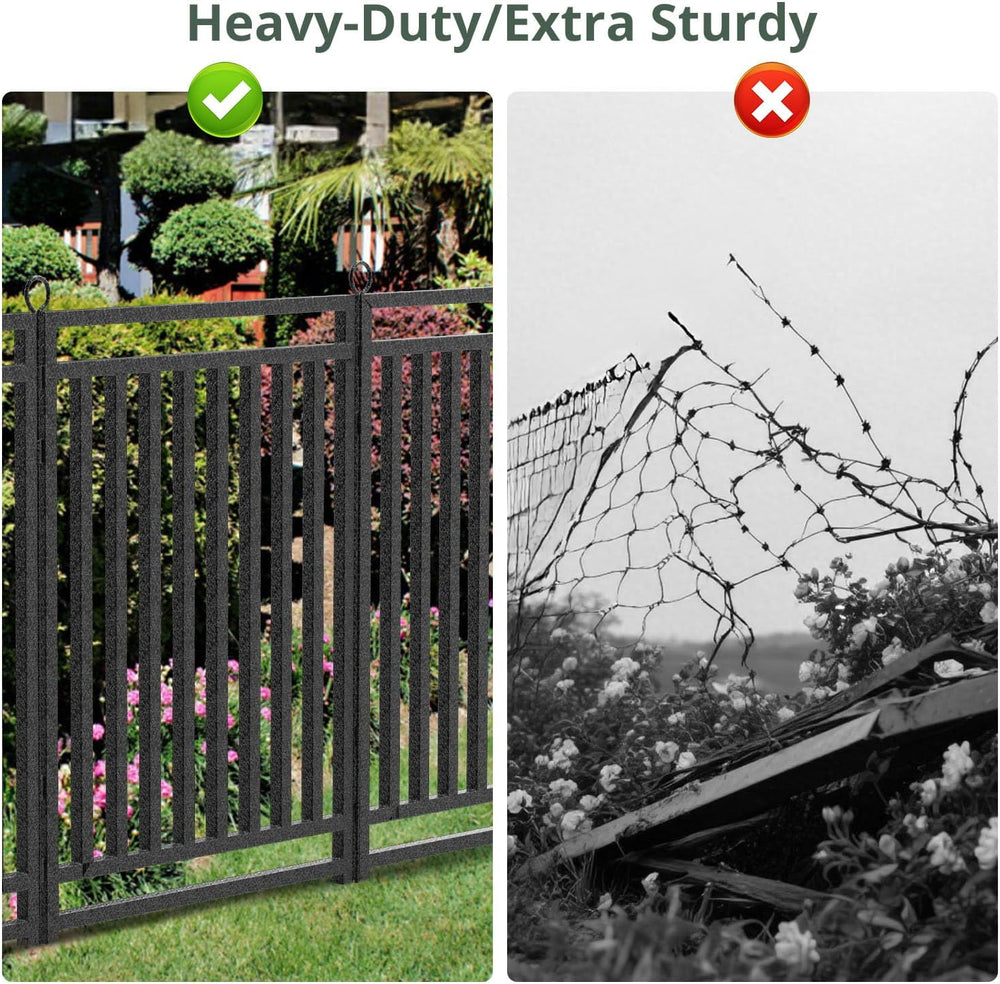 Decorative Garden Fence Metal Dog Fence Outdoor for Yard, 36ft (L) × 40in (H)...