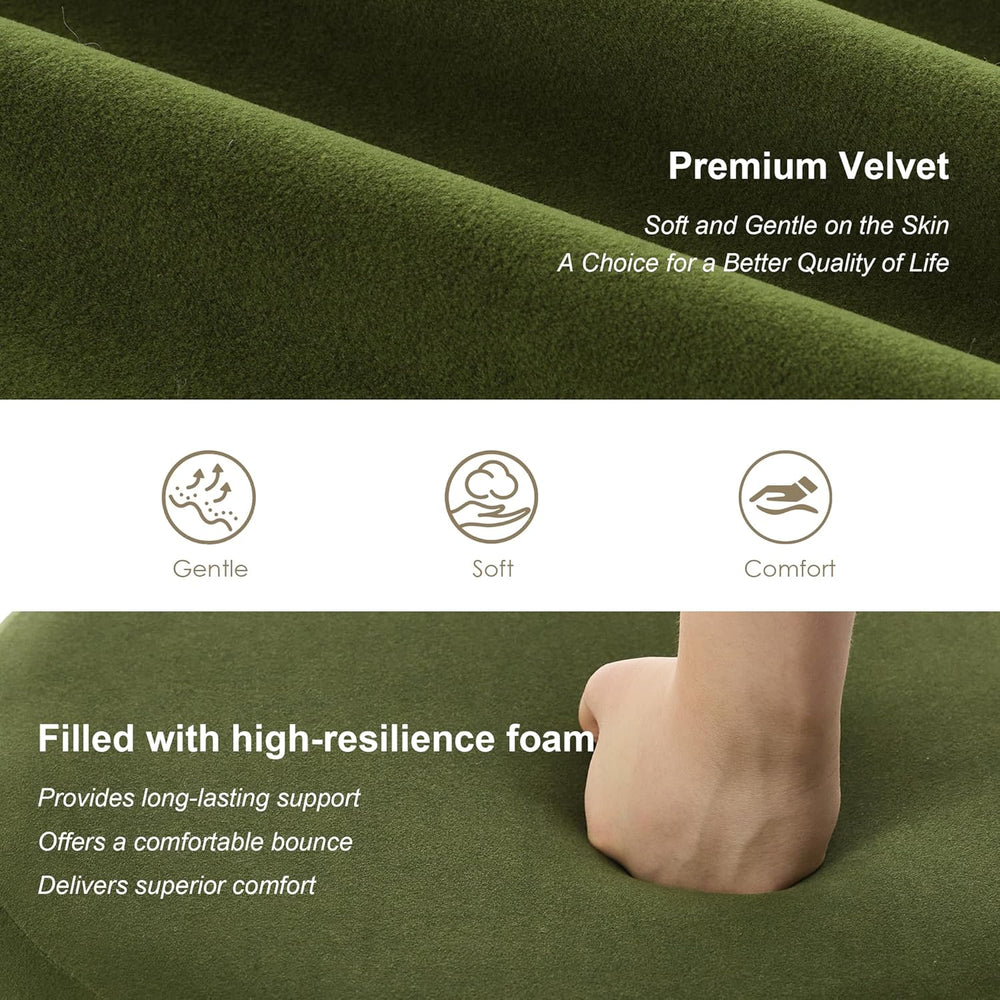 Velvet Storage Ottoman Set of 2, Compact Round Tufted Pair with Removable Lid...