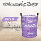 Custom Name Laundry Hamper, Personalized Laundry Baskets with Name for Boys Girls Women Men, Customized Collapsible Dirty Clothes Hamper Easy Storage Gifts for Bedroom Bathroom Living Room