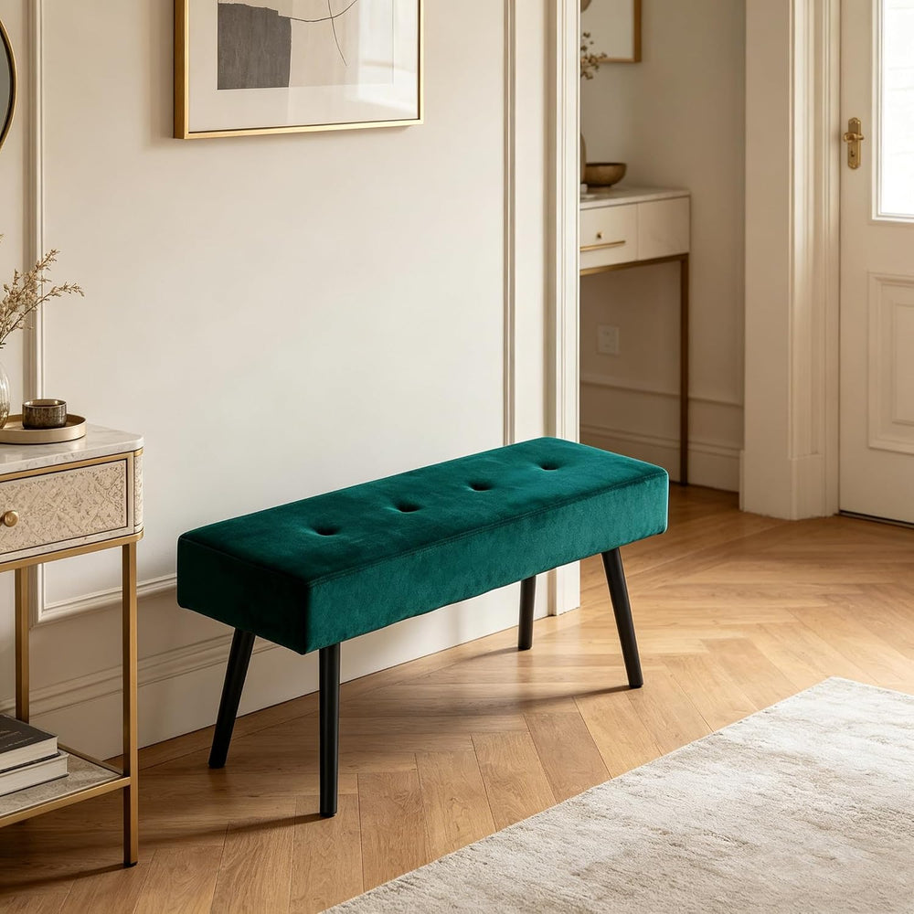 Entryway Bench - 40" Bench for Bedroom, Modern Ottoman End of Bed, Uphol...