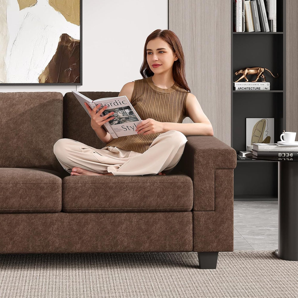 COPIAE 3 Seater Sofa Couch with Deep Seat, 90" Modern Upholstered Sofa w...