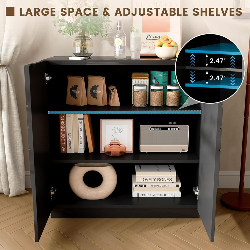 LVSOMT Sideboard Buffet Cabinet with Storage, Modern Accent Cabinet with Door...
