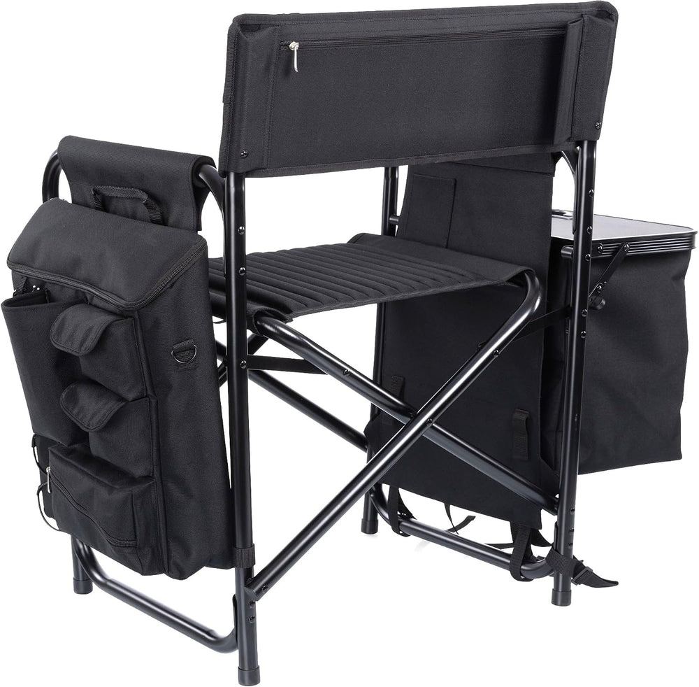 Picnic TIME Fusion Camping Chair with Side Table and Soft Cooler, Outdoor Fol...