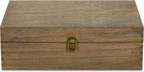 makerflo XL Dark Walnut Wood Memory Box (Pack of 1) with Hinged with Clasp, Black Felt Inside, Keepsake Wooden Box Ideal for Craft and Personalization (Laser Engraving, Epoxy, UV DTF, and Vinyl)