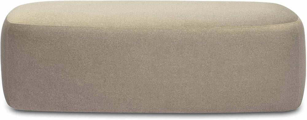 Tov Furniture Graceland Taupe Faux Mohair Bench